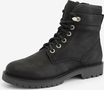 Travelin Lace-Up Ankle Boots 'Kolding ' in Black: front