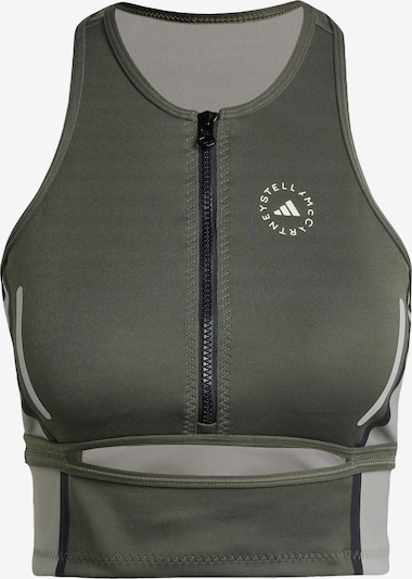 Sportiniai marškinėliai be rankovių 'High Neck Crop' iš ADIDAS BY STELLA MCCARTNEY, spalva – pilka / grafito / juoda / balta, Prekių apžvalga