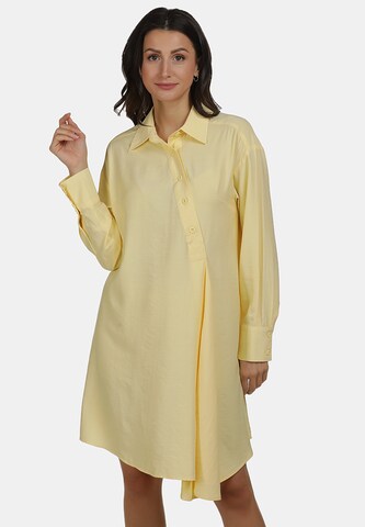 usha BLUE LABEL - Vestido camisero en amarillo: frente