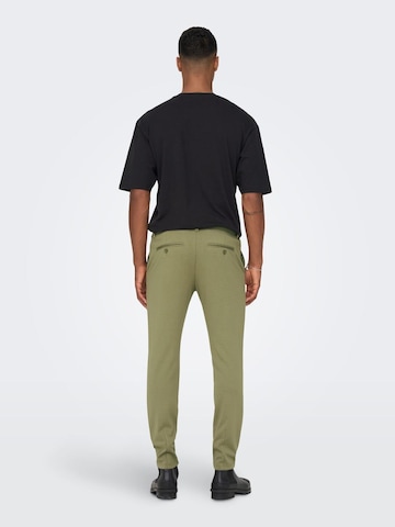 Coupe slim Pantalon chino 'Mark' Only & Sons en vert