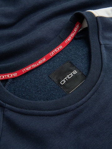 Sweat-shirt Ombre en bleu
