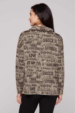 Soccx Rollkragenpullover mit All Over Print in Braun