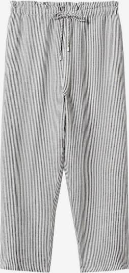 Pantaloni 'Linew' MANGO pe gri închis / alb, Vizualizare produs