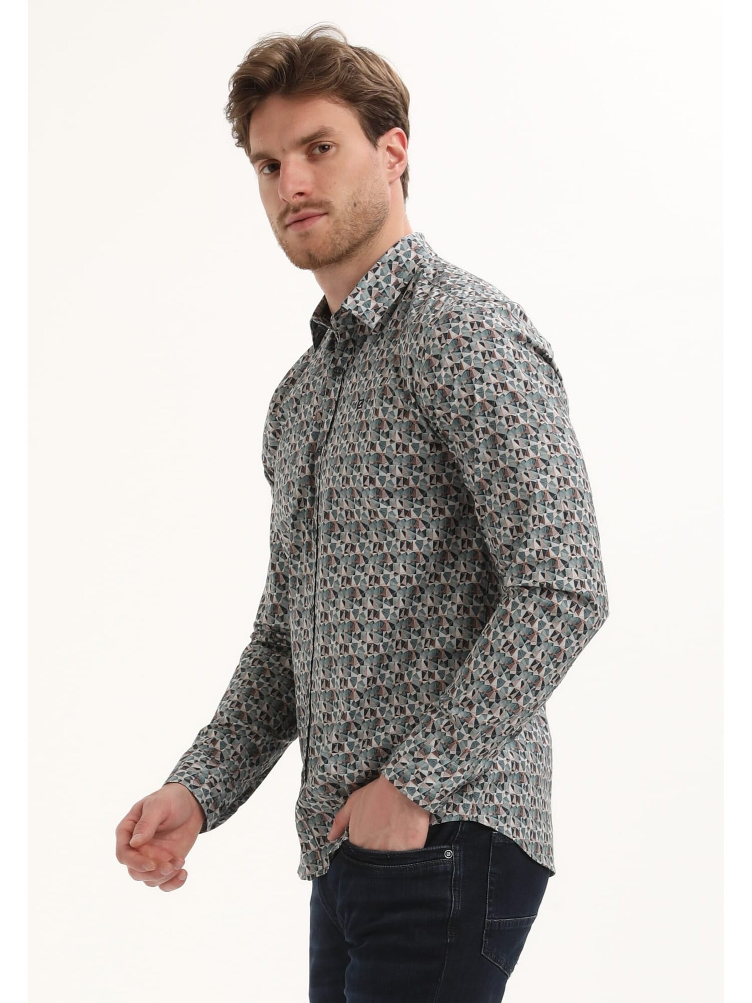 Gabbiano Comfort fit Overhemd in Groen
