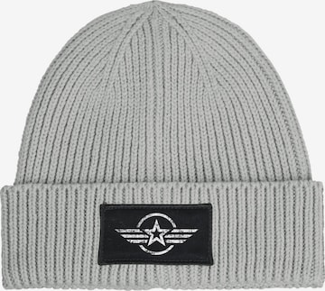Neverless Beanie 'Airforce Wings' in Grey: front