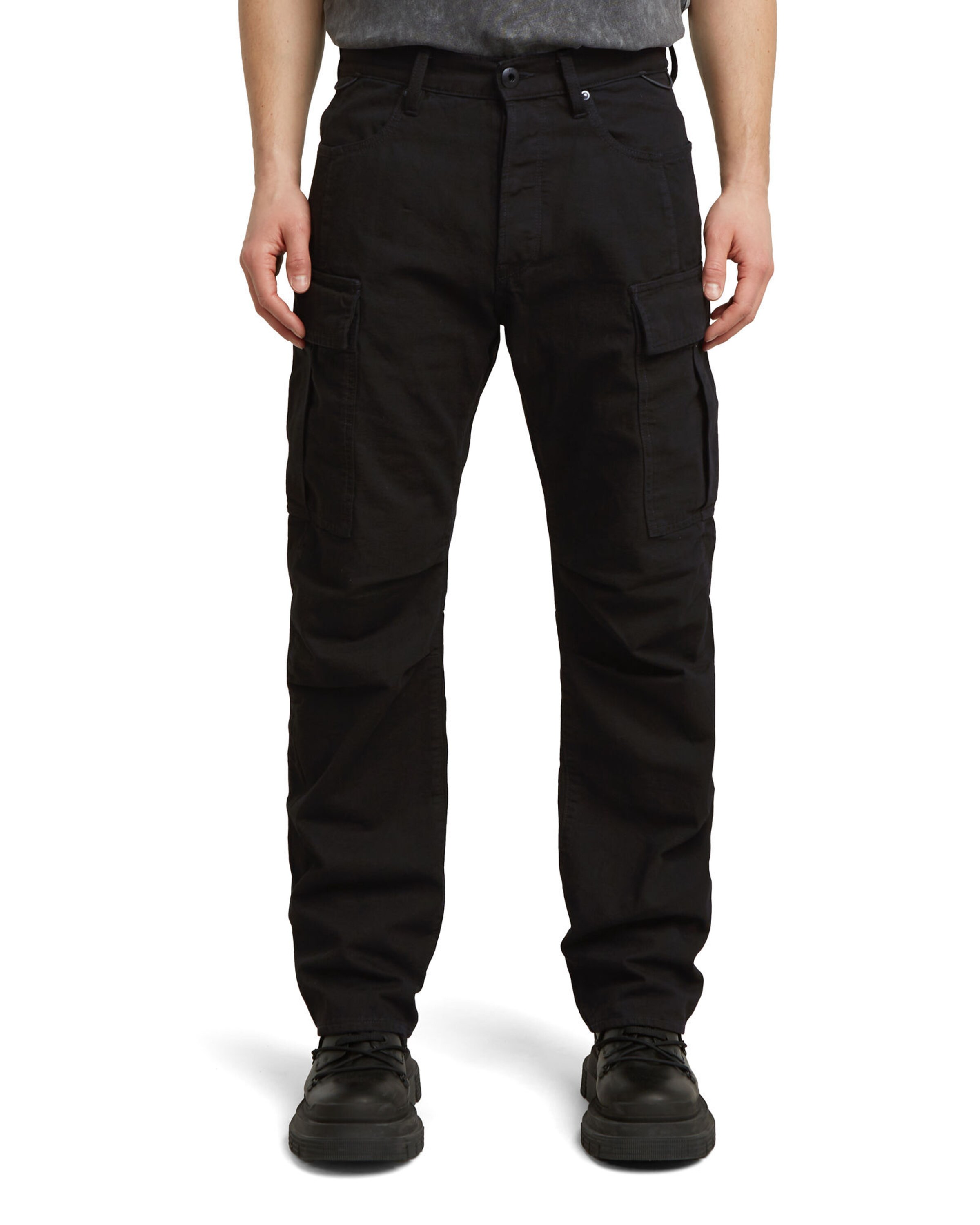 G-STAR Regular Cargojeans in Zwart: voorkant