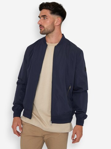 Threadbare Freizeitjacke 'Predict' in Blau: Vorderseite