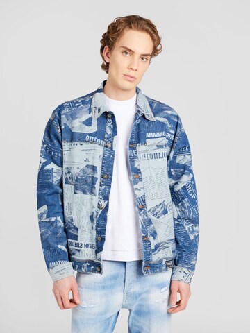 Veste mi-saison '76UP400' Versace Jeans Couture en bleu : devant