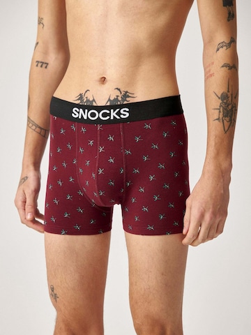SNOCKS Boxer shorts in Red: front