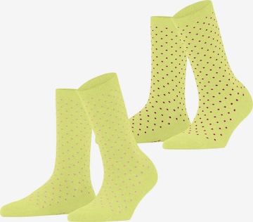 ESPRIT Socken 'Fine Dot 2-Pack' in Gelb: Vorderseite