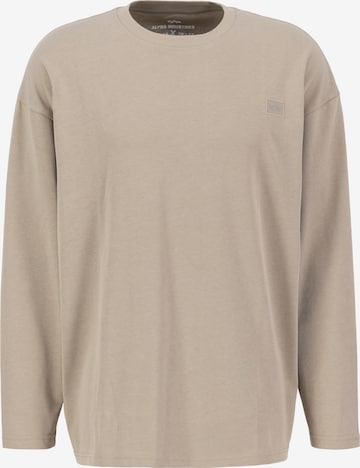 T-Shirt ALPHA INDUSTRIES en beige : devant