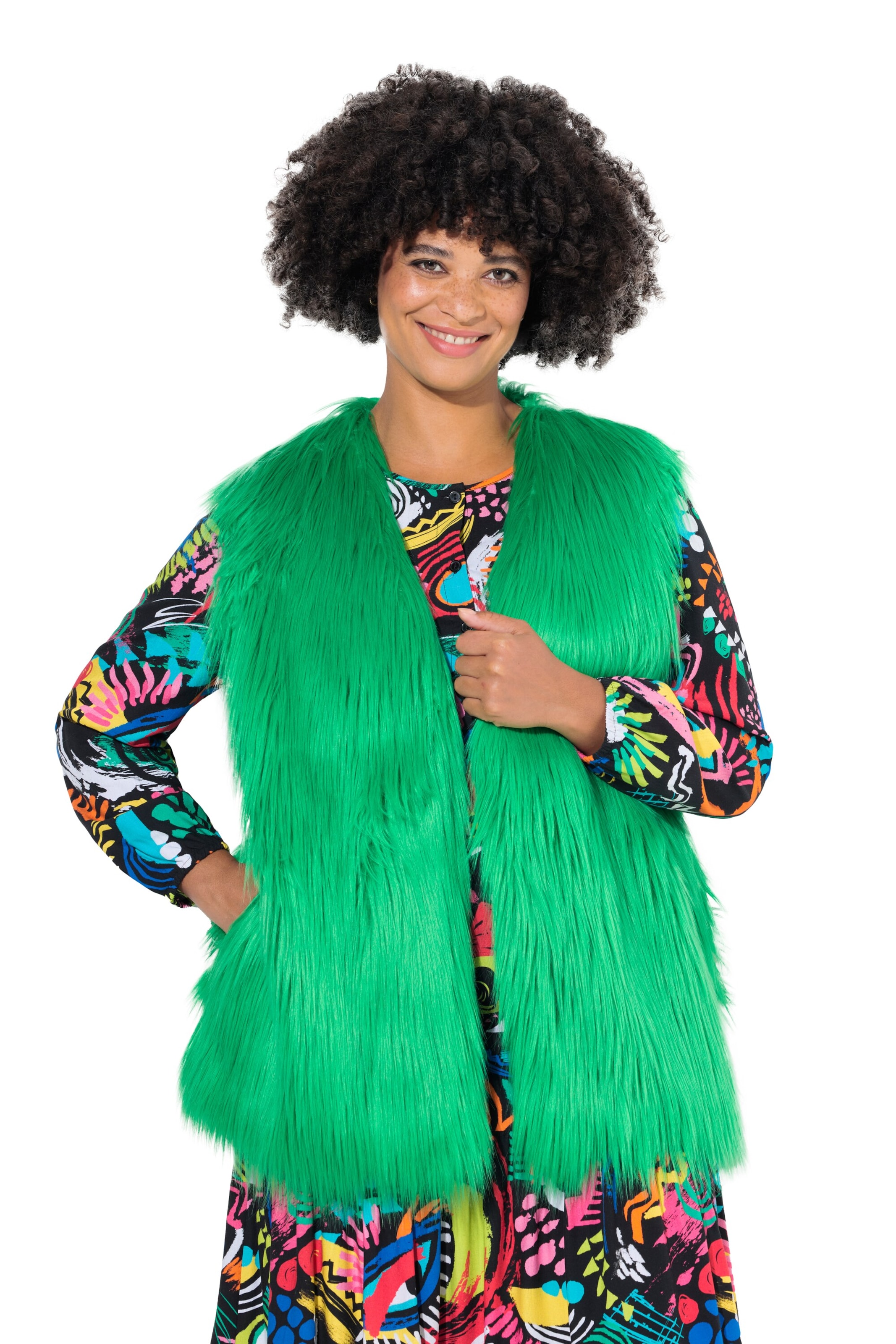 Angel of Style Weste in Grün: Vorderseite