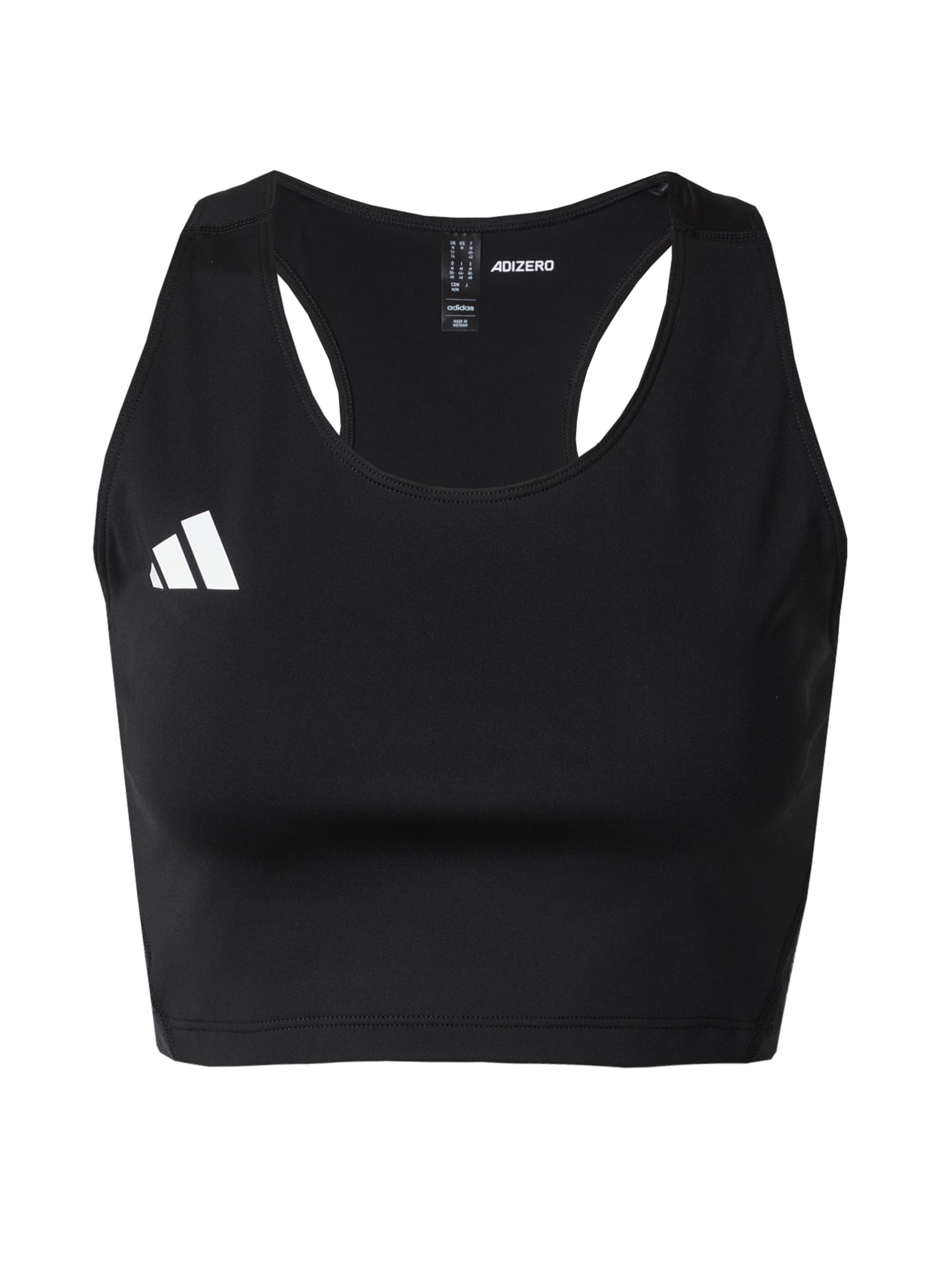 ADIDAS PERFORMANCE Sportovní top 'ADIZERO E' - černá / bílá, Produkt