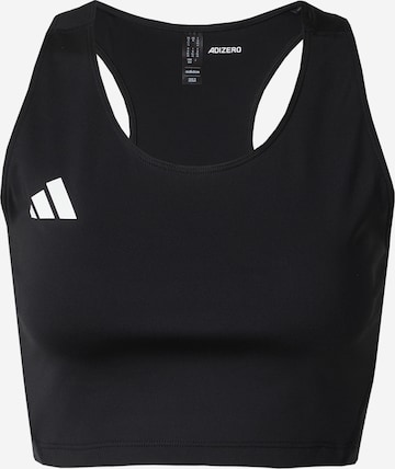 ADIDAS PERFORMANCE Urheilutoppi 'ADIZERO E' värissä musta: etupuoli