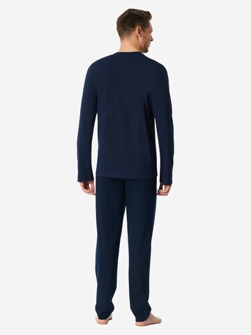 SCHIESSER Pyjama lang 'Casual Nightwear' in Blauw
