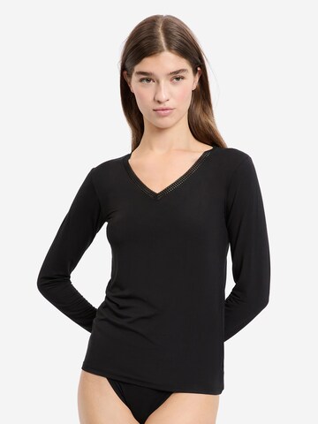 ETAM Slaapshirt 'Warme Up Lace' in Zwart