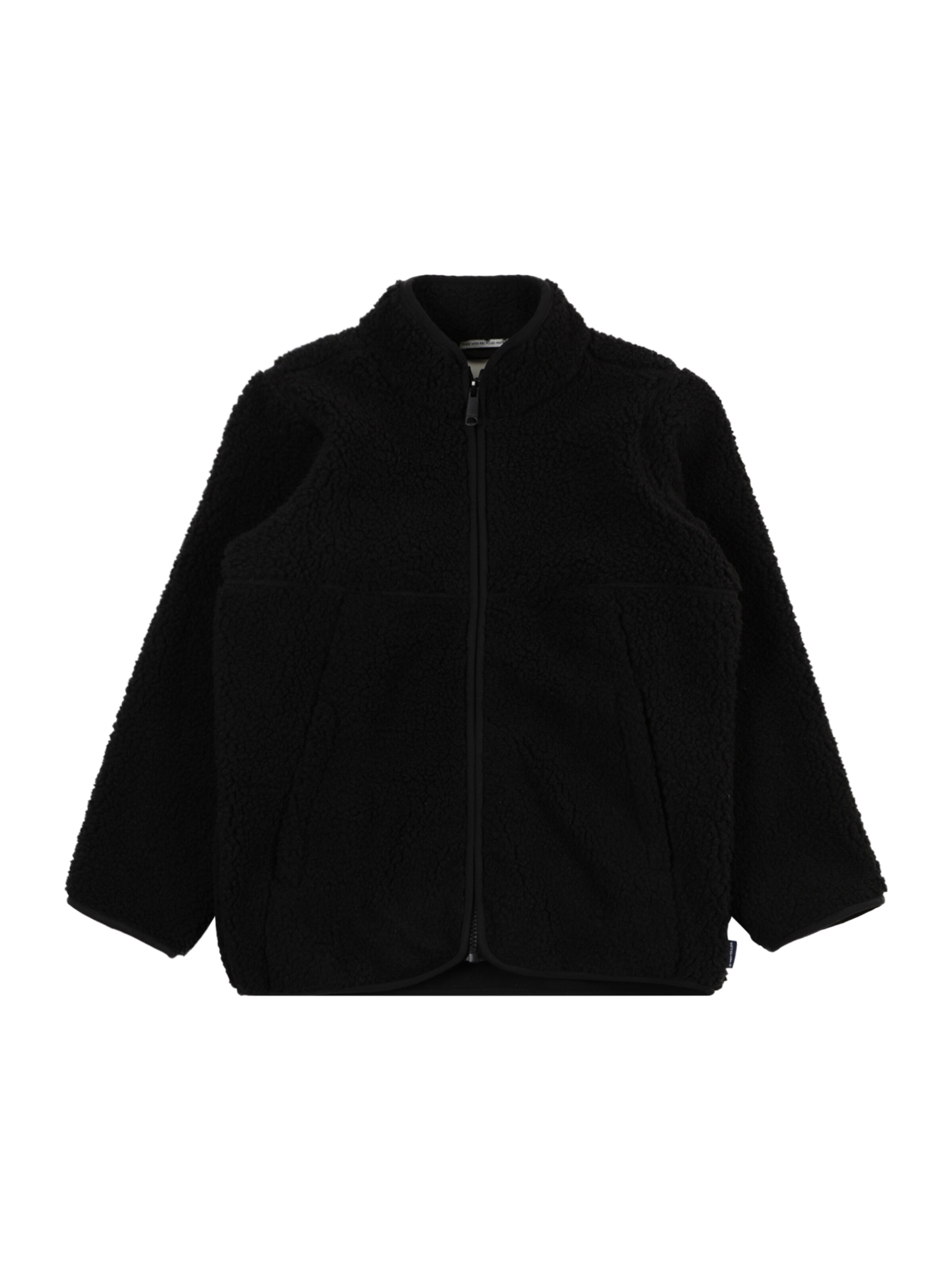 TOM TAILOR Zip-Up Hoodie in Black: front