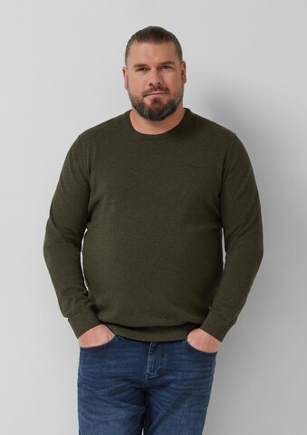 s.Oliver Men Big Sizes Свитер в Зеленый: спереди