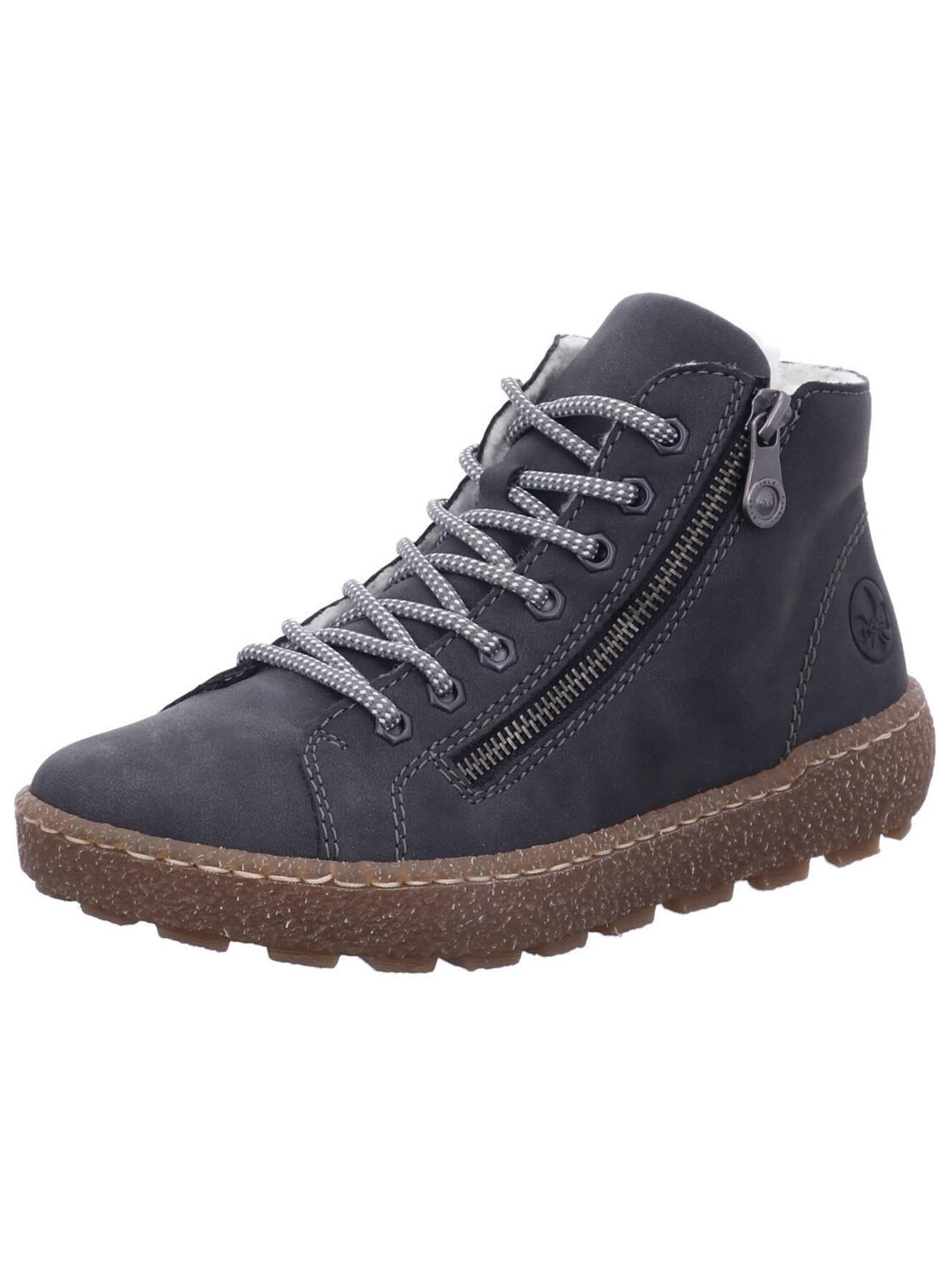 Rieker Sneaker high 'Sneaker High Damen N1020-45 Kunststoff (Synthetik) in grau'‌‌‌‌‌‌‌ in Grau: Vorderseite