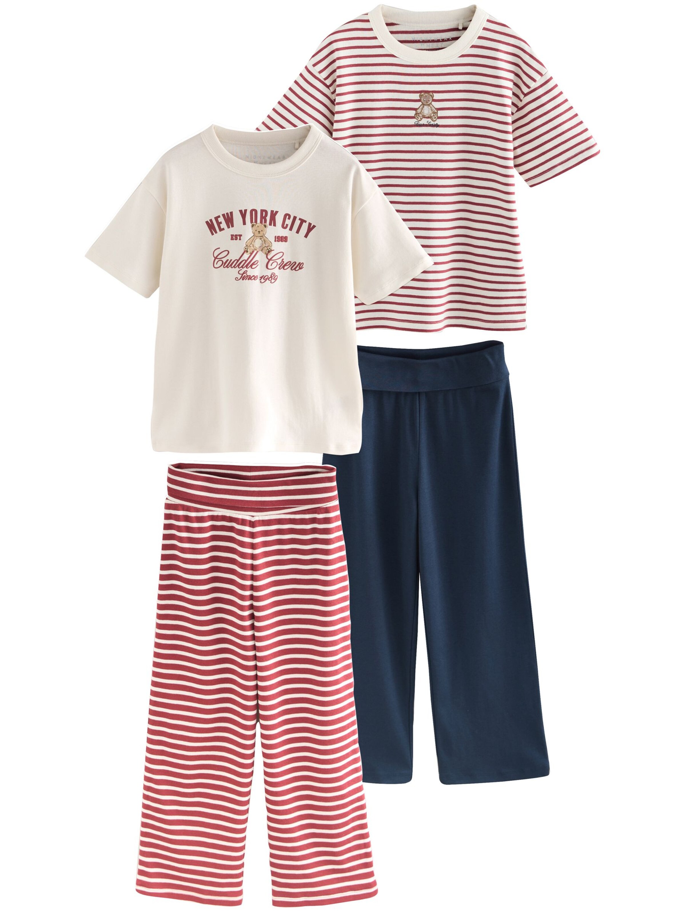 Pijamale de la Next pe mai multe culori: față