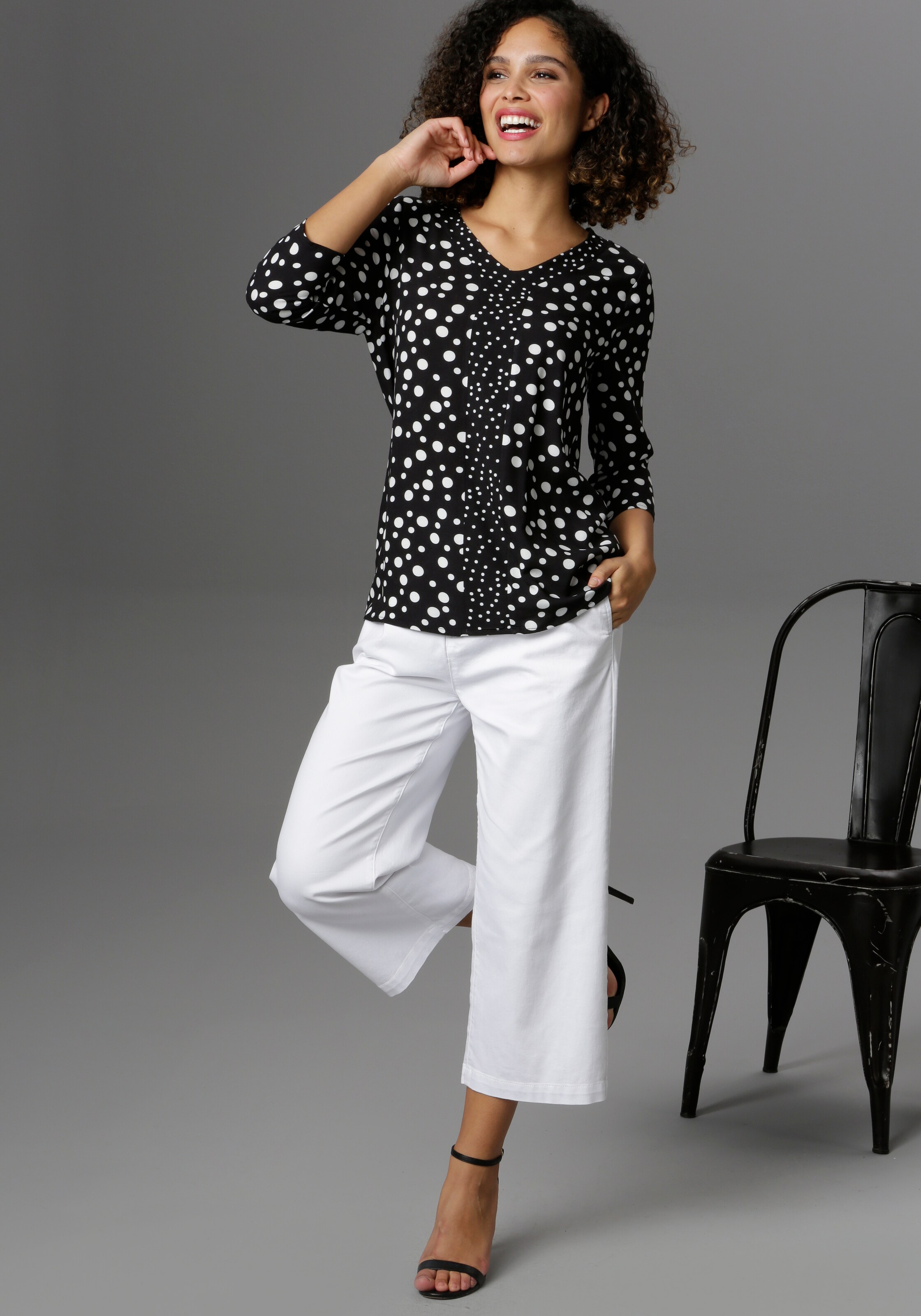Frauen Große Größen Aniston SELECTED Bluse in Schwarz - WE40791 Frauen Große Größen Aniston SELECTED Bluse in Schwarz - WE40791