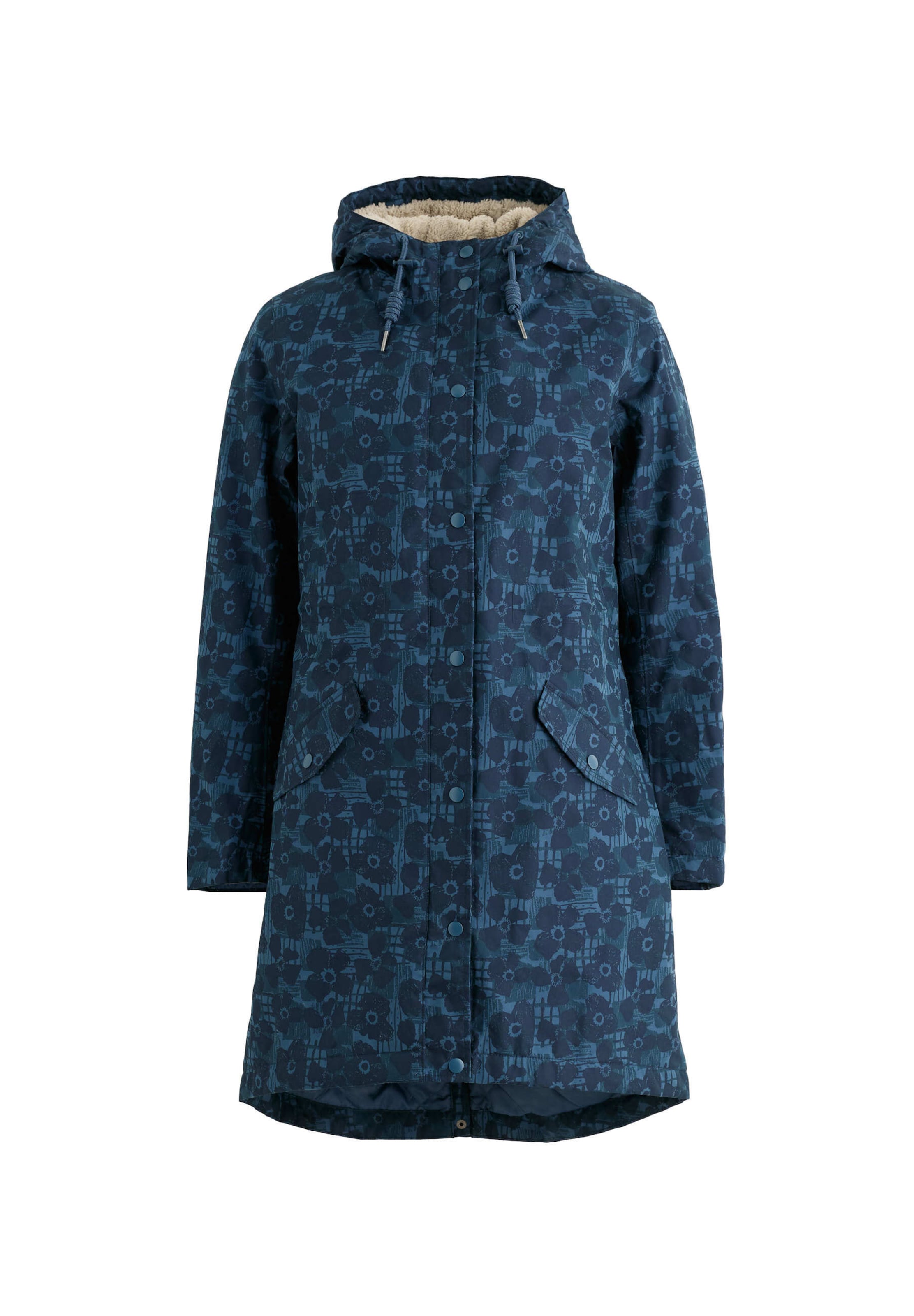 Manteau mi-saison Seasalt Cornwall en bleu : devant