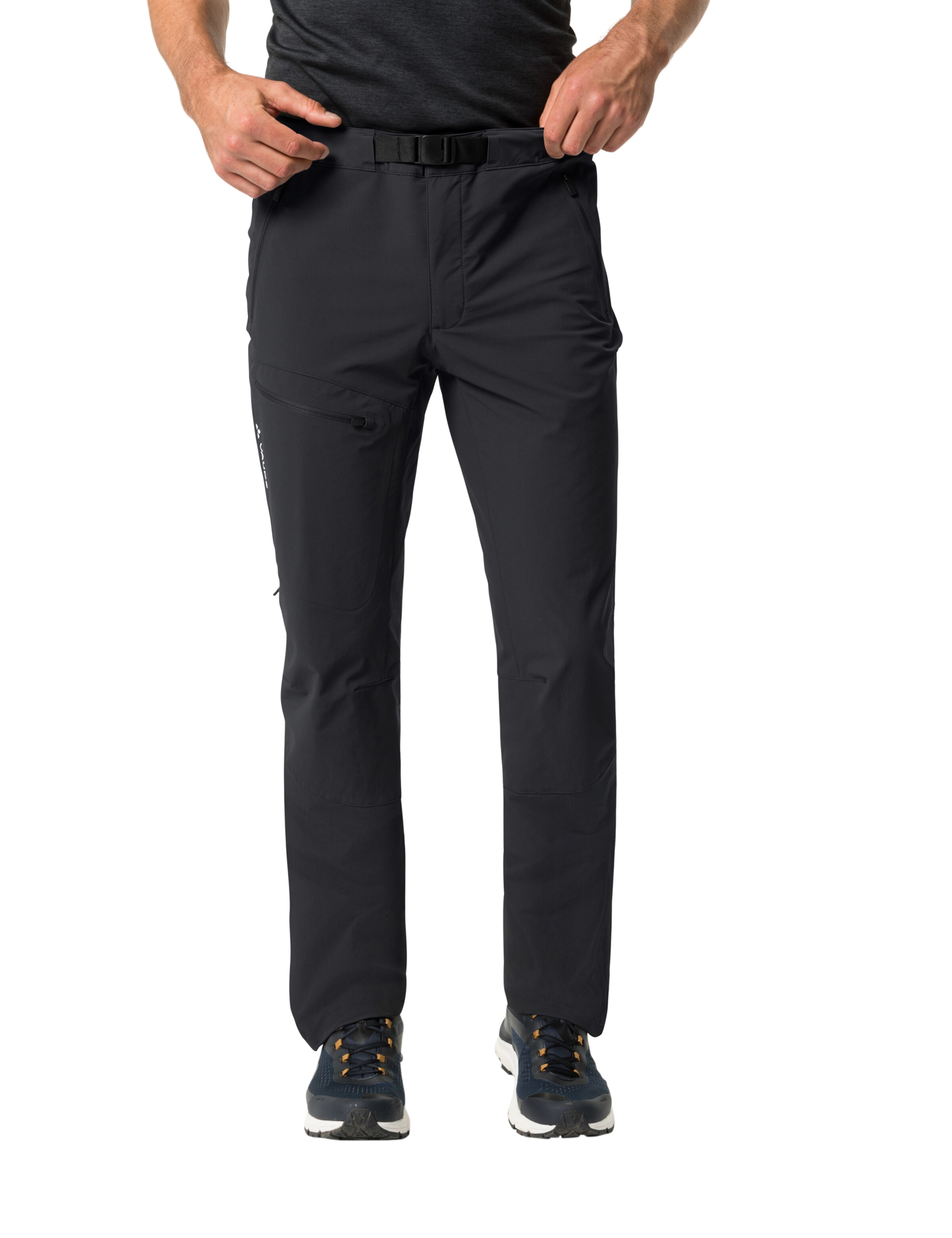 VAUDE Regular Outdoorbroek 'Badile II' in Zwart: voorkant