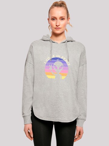 F4NT4STIC Sweater 'Alien Peace Sunset' in Grey: front