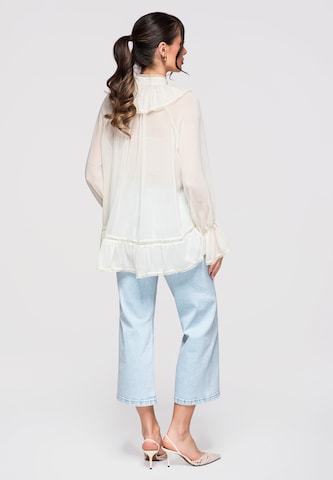 Ombre Blouse in Beige