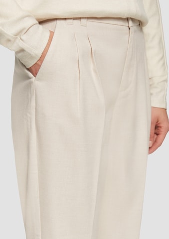 s.Oliver Loosefit Bandplooibroek in Beige
