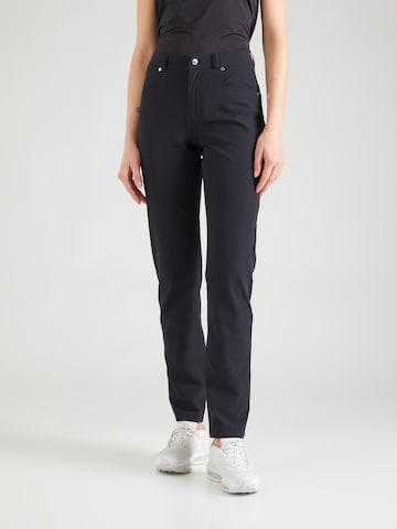 Coupe slim Pantalon de sport 'Chie' Röhnisch en noir : devant