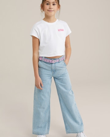 WE Fashion Wide Leg Jeans i blå