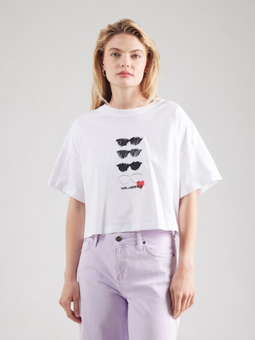Karl Lagerfeld Tričko – bílá: přední strana
