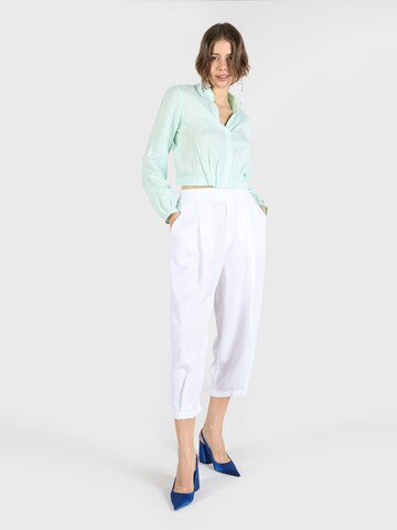 Baggy Pantalon à pince Colin's en blanc
