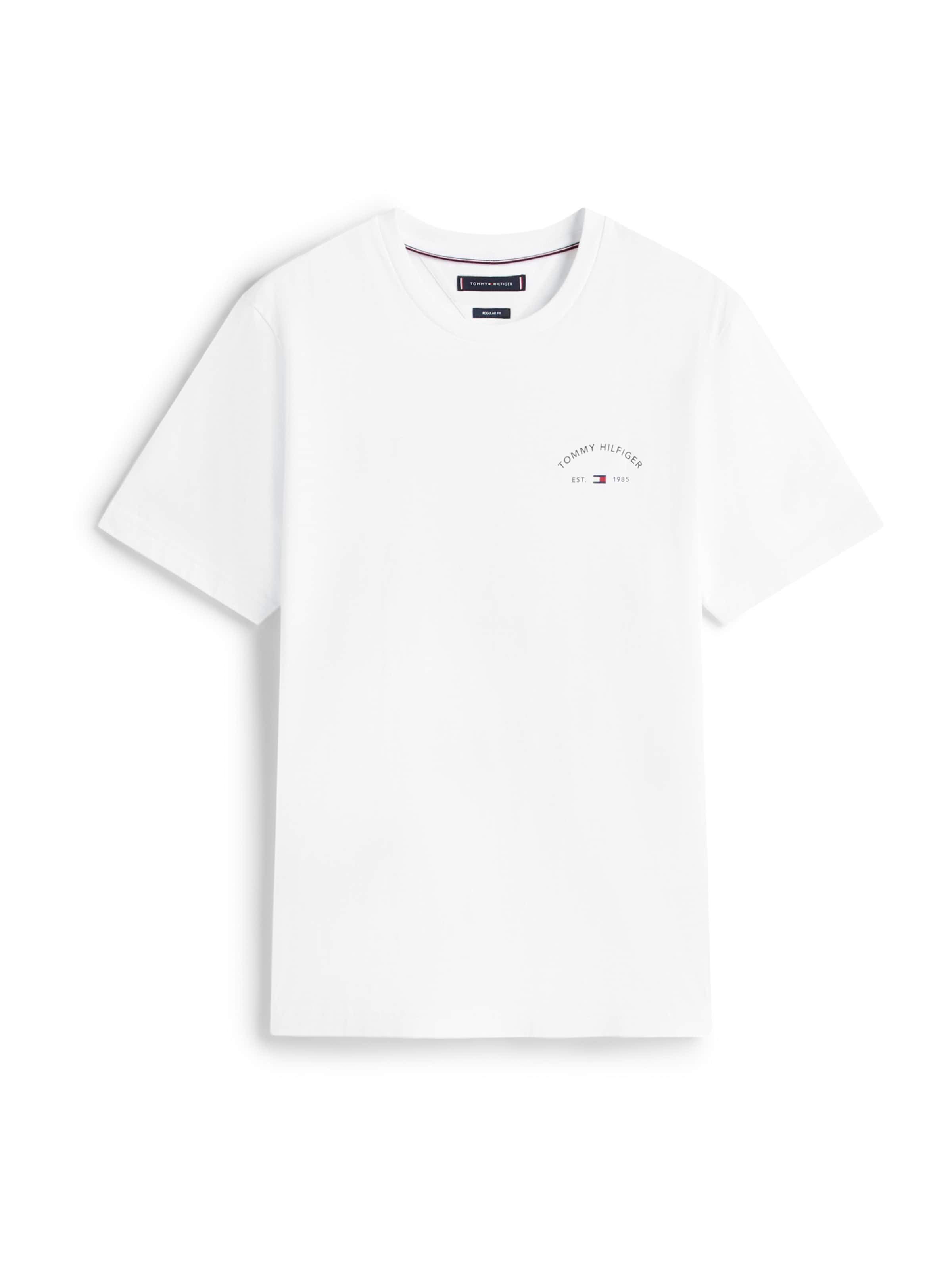 TOMMY HILFIGER T-Shirt 'HOTEL' in beige / dunkelblau / schwarz / weiß, Produktansicht