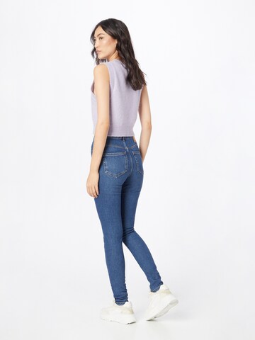 PIECES Skinny Jeans 'High Five' in Blau