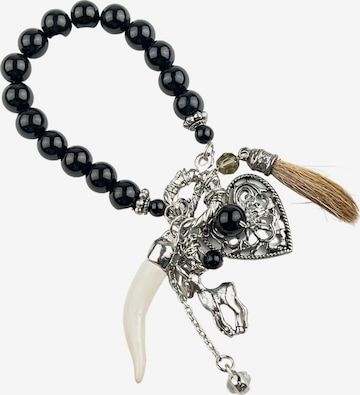 COLLEZIONE ALESSANDRO Bracelet 'Greta' in Black: front