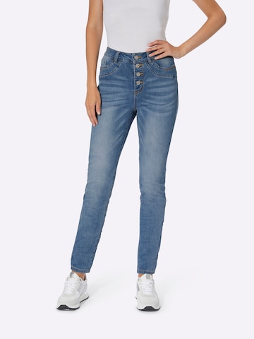 Coupe slim Jean heine en bleu : devant