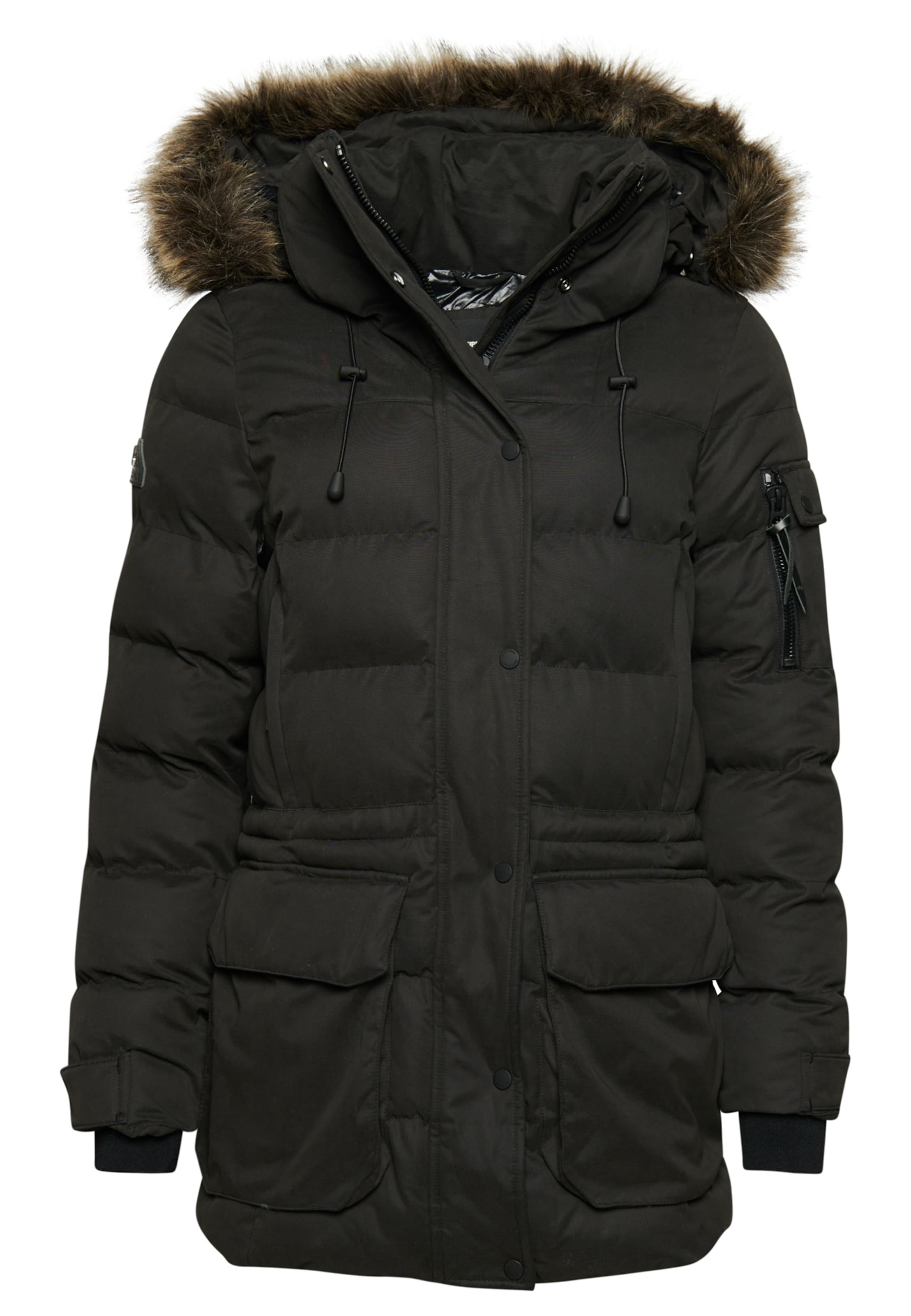Superdry Winter parka in Black: front