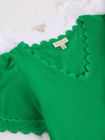 T-shirt love & roses en vert