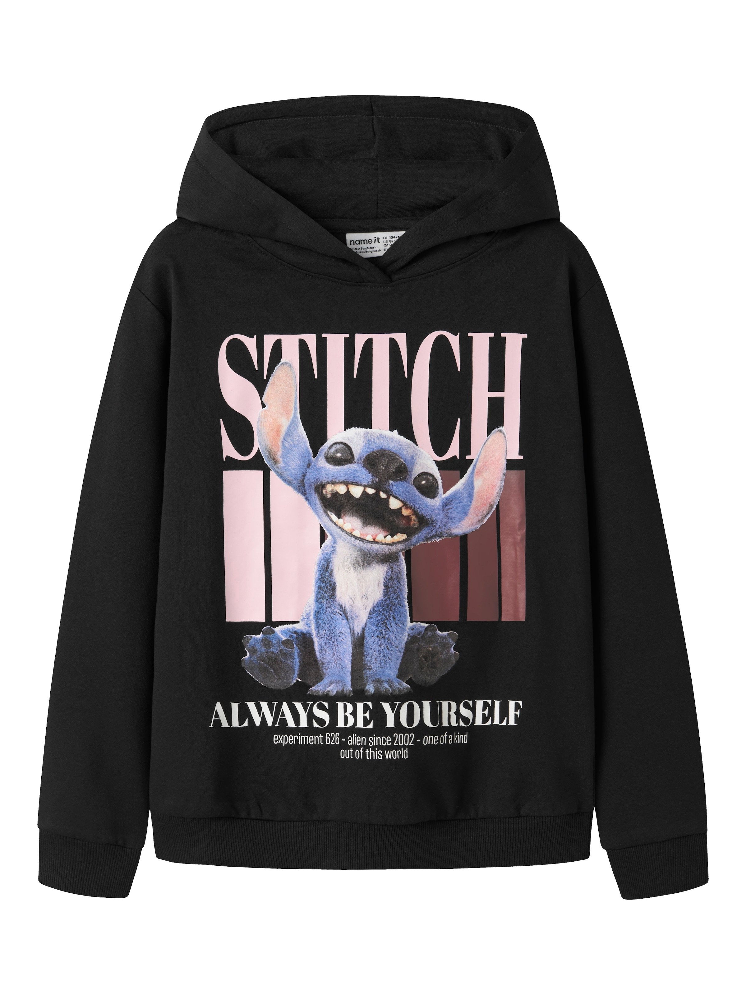 NAME IT Mikina 'NKFADA STITCH' - Čierna: predná strana