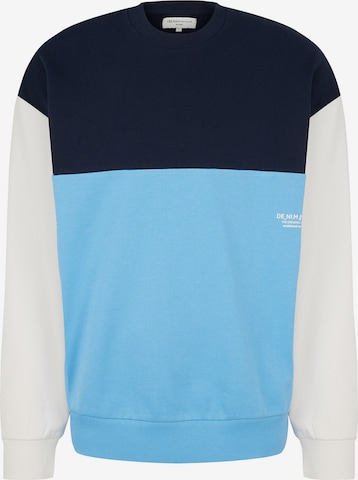 Sweat-shirt TOM TAILOR DENIM en bleu : devant