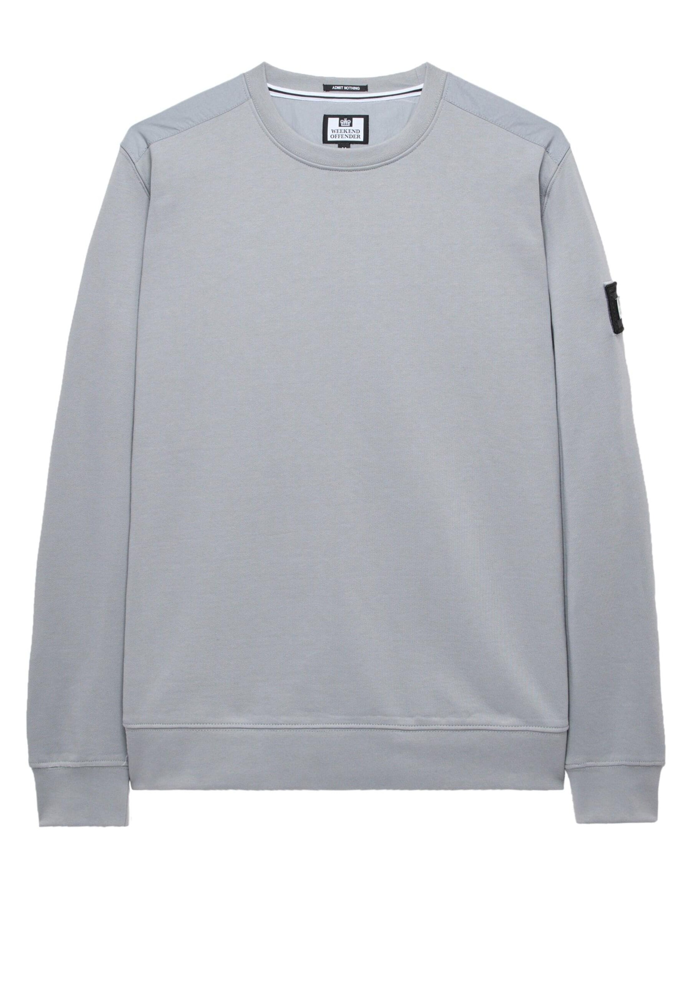 Weekend Offender Sweatshirt 'F Bomb' in Grau: Vorderseite