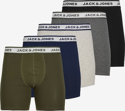 JACK & JONES Boxershorts in de kleur Marine / Lichtgrijs / Olijfgroen / Zwart, Productweergave