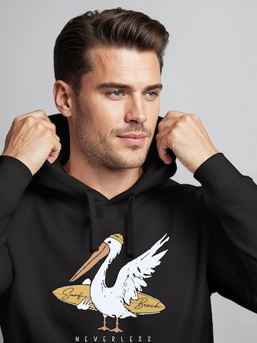 Neverless Sweatshirt 'Pelikan' in Black