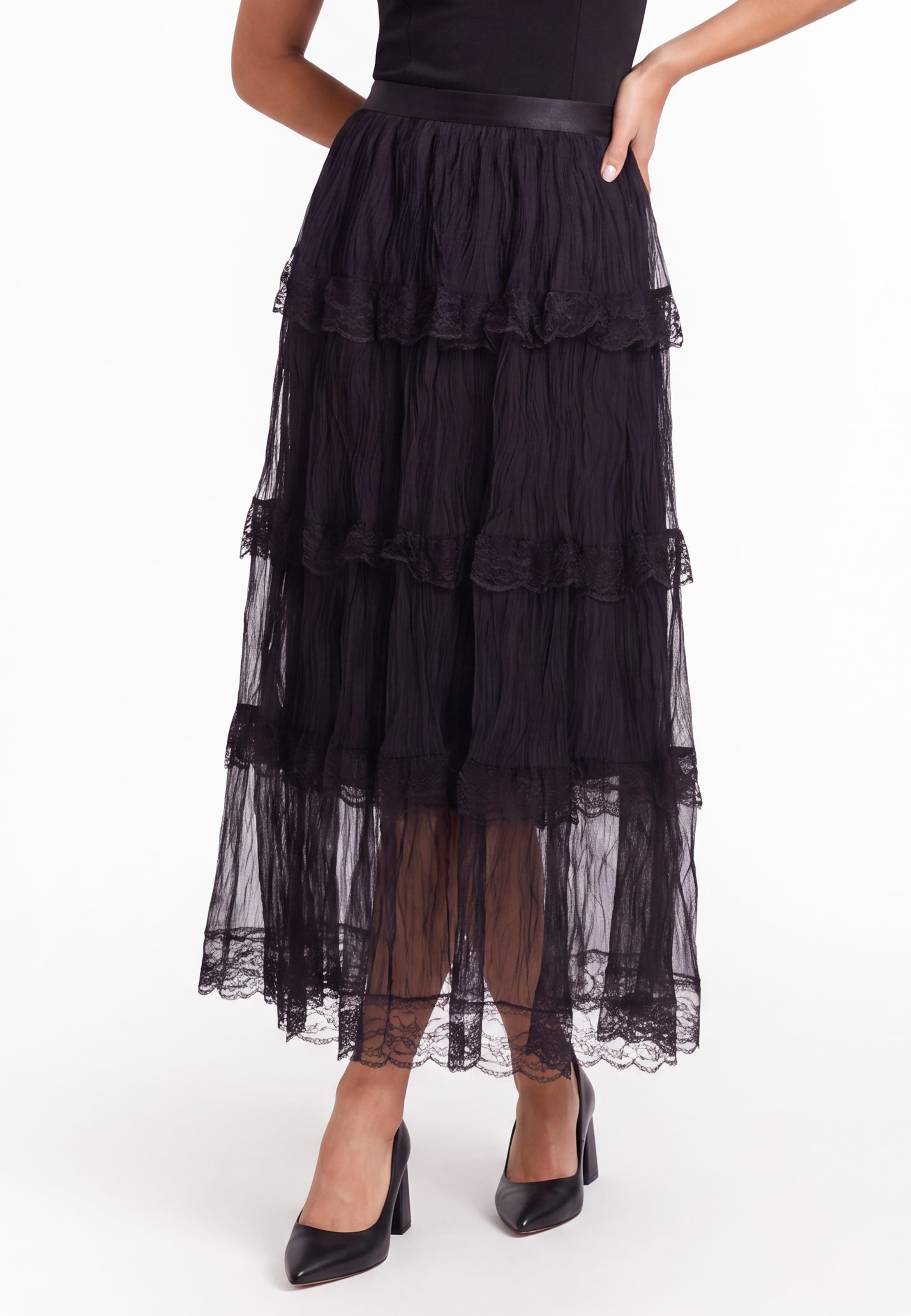 usha BLACK LABEL Skirt in Black