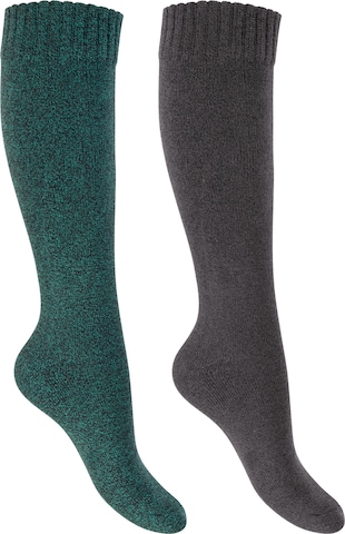 footstar Knee High Socks 'Winter Comfort' in Green: front