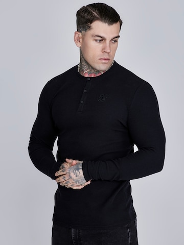SikSilk Shirt in Black: front