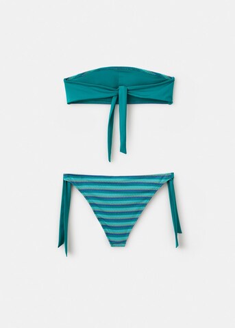 MANGO TEEN Bandeau Bikini 'Cris' in Green