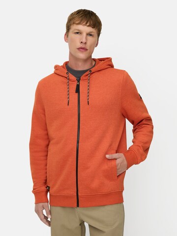 CAMEL ACTIVE Zip-Up Hoodie in Orange: front